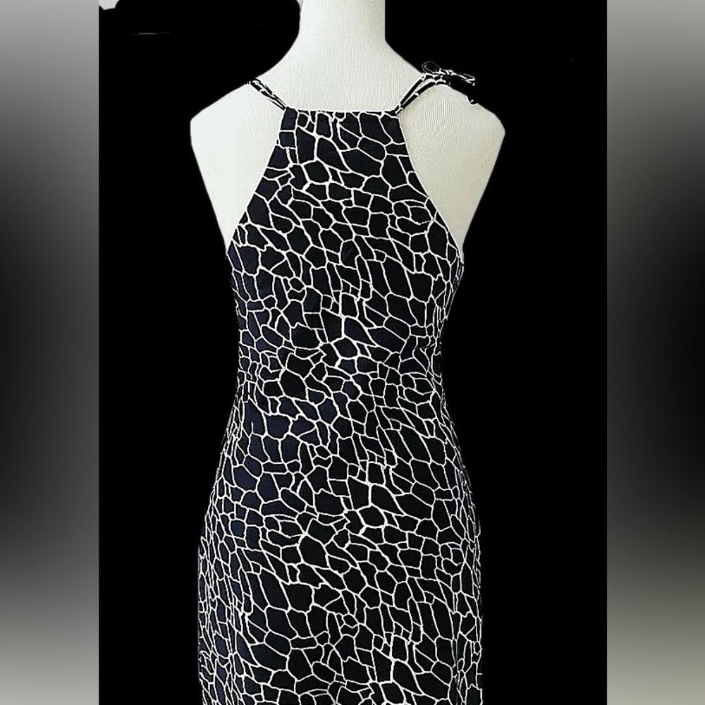 Y2K Guess Collection size 0 Chic Black and White Patterned Dress - Picture 5 of 5